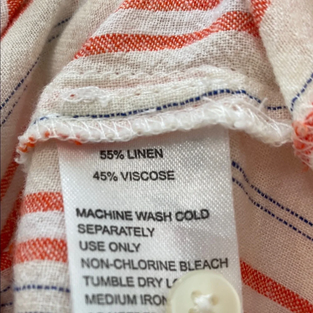 Birds of Paradis Astrid Striped Linen Button-Down Dress Size XS - Picture 9 of 9